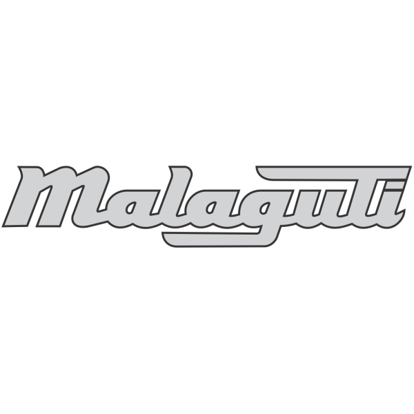 Sticker Moto Malaguti 12x2.5cm Gri